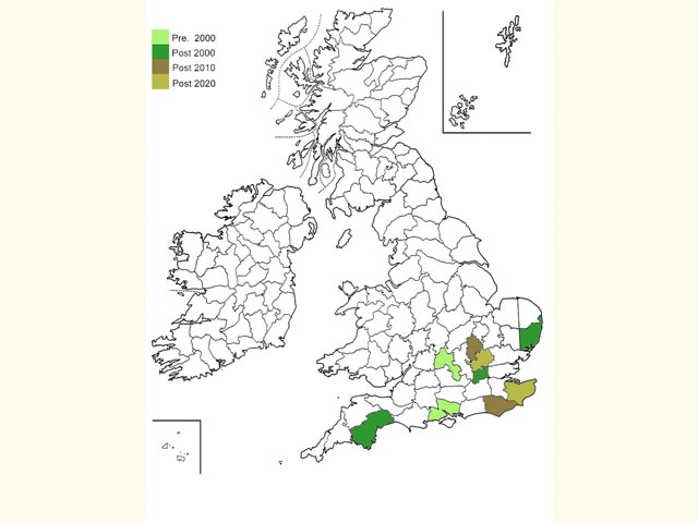  Distribution map Copyright Martin Evans 