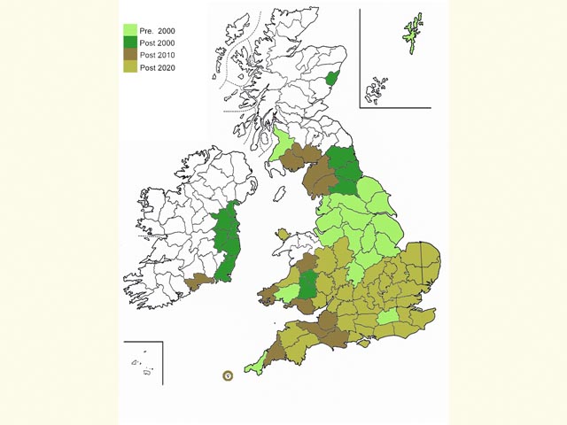  Distribution map Copyright Martin Evans 