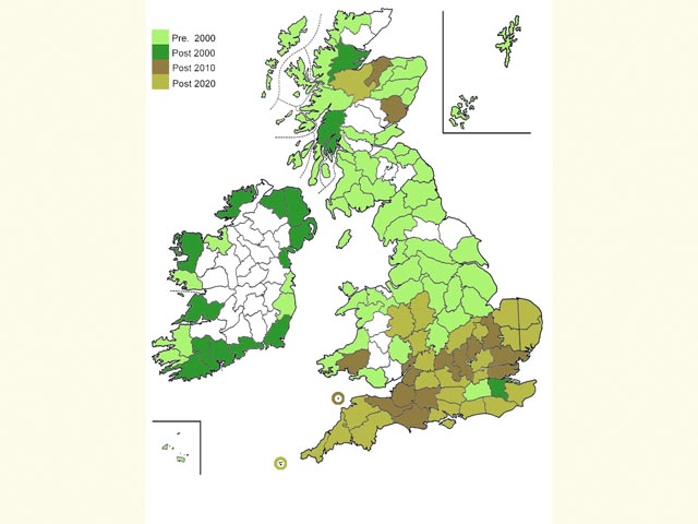  Distribution map Copyright Martin Evans 
