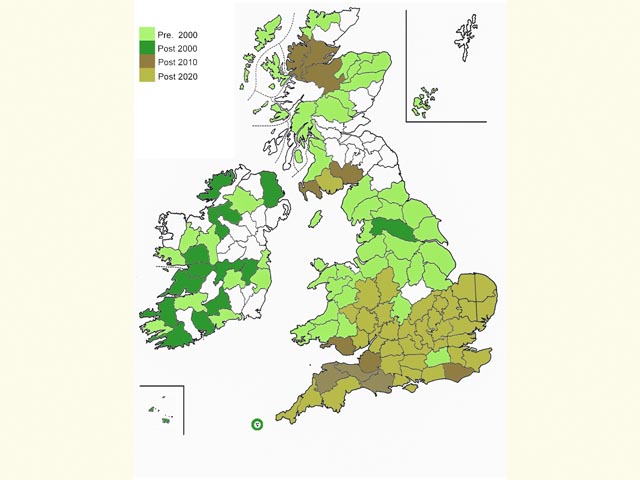  Distribution map Copyright Martin Evans 
