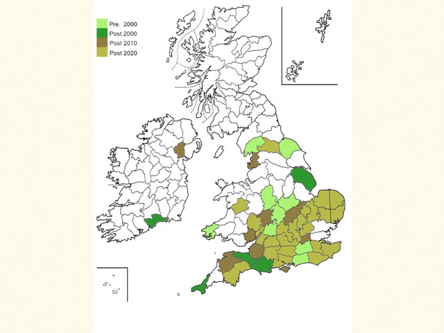  Distribution map Copyright Martin Evans 