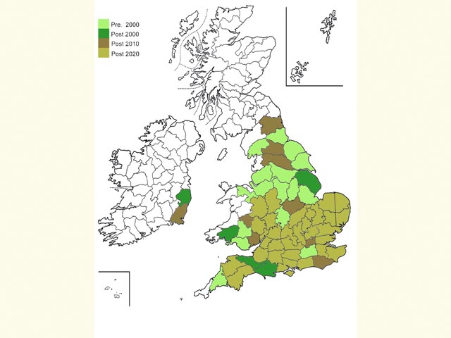  Distribution map Copyright Martin Evans 