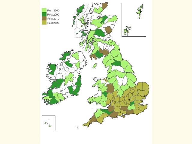  Distribution map Copyright Martin Evans 