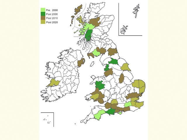  Distribution map Copyright Martin Evans 
