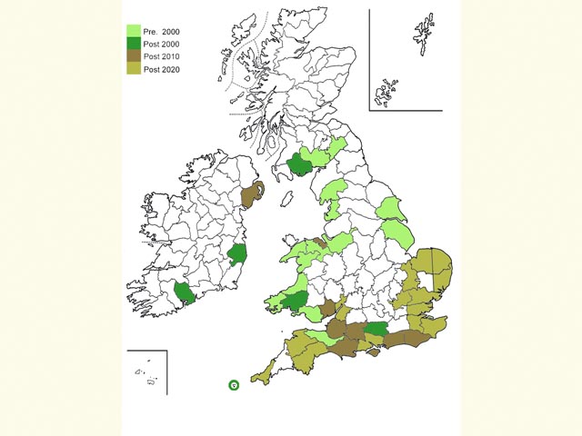  Distribution map Copyright Martin Evans 