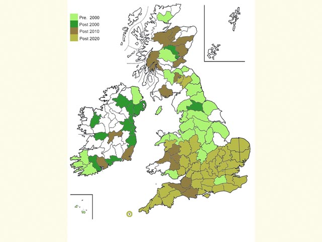  Distribution map Copyright Martin Evans 