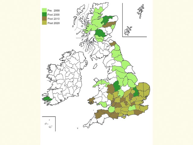  Distribution map Copyright Martin Evans 
