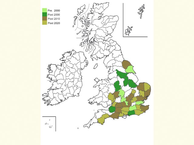  Distribution map Copyright Martin Evans 