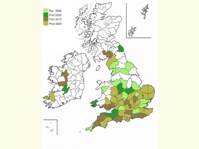  Distribution map Copyright Martin Evans 
