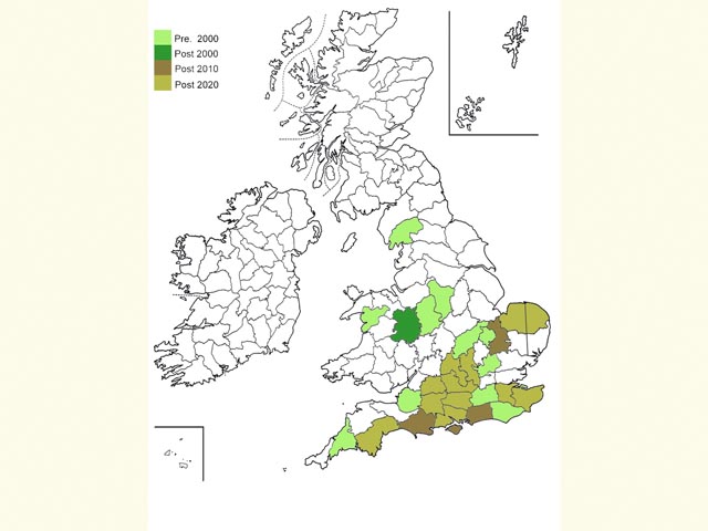  Distribution map Copyright Martin Evans 