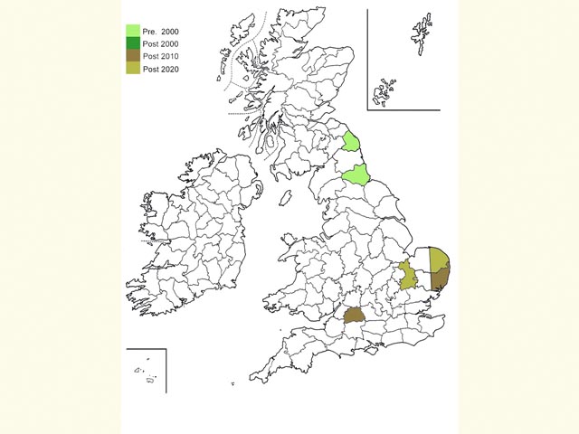  Distribution map Copyright Martin Evans 
