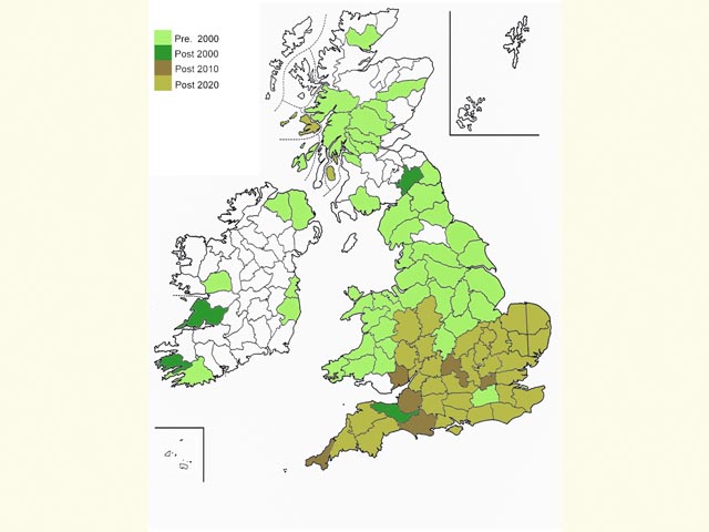  Distribution map Copyright Martin Evans 
