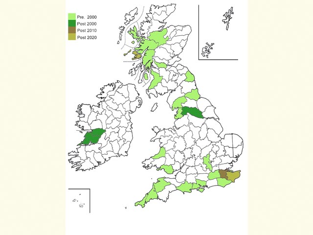  Distribution map Copyright Martin Evans 