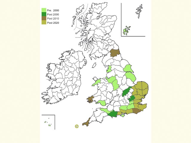  Distribution map Copyright Martin Evans 