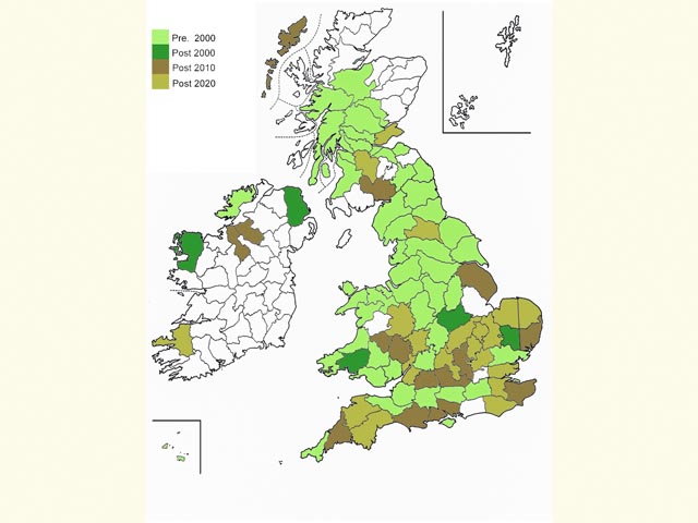  Distribution map Copyright Martin Evans 