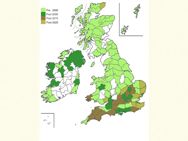  Distribution map Copyright Martin Evans 