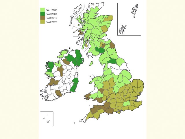 Distribution map Copyright Martin Evans 