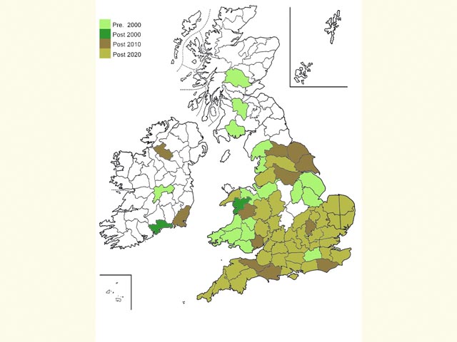  Distribution map Copyright Martin Evans 