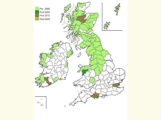  Distribution map Copyright Martin Evans 