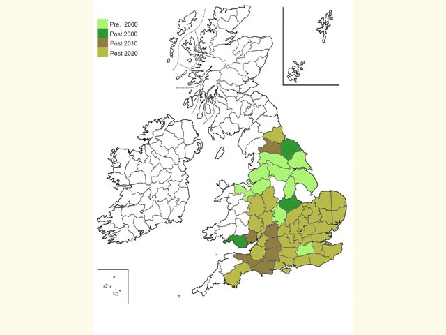  Distribution map Copyright Martin Evans 