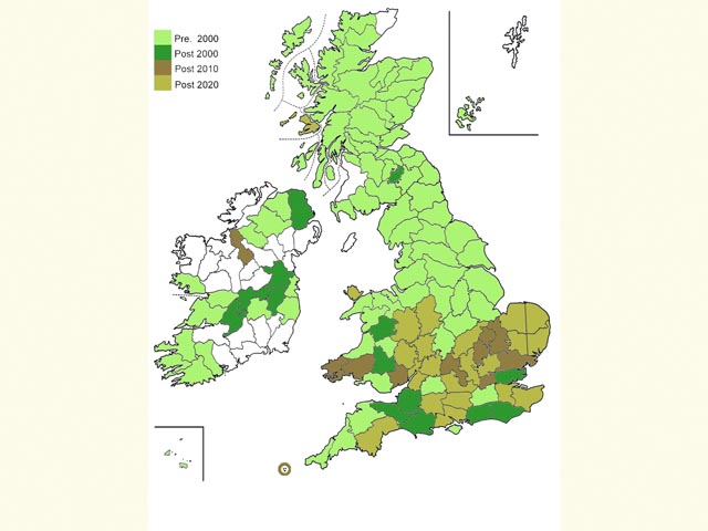  Distribution map Copyright Martin Evans 