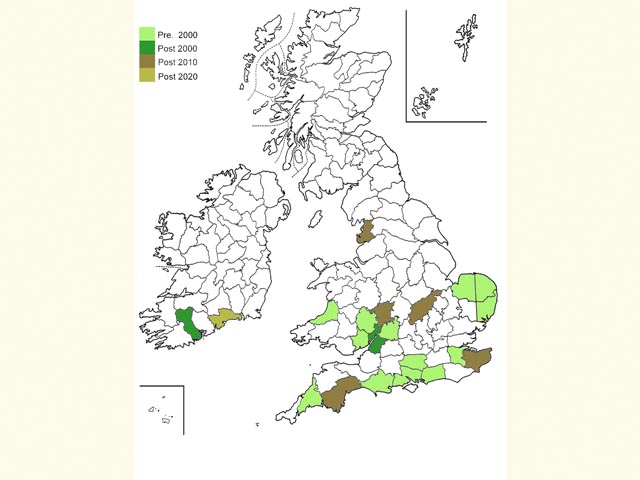  Distribution map Copyright Martin Evans 