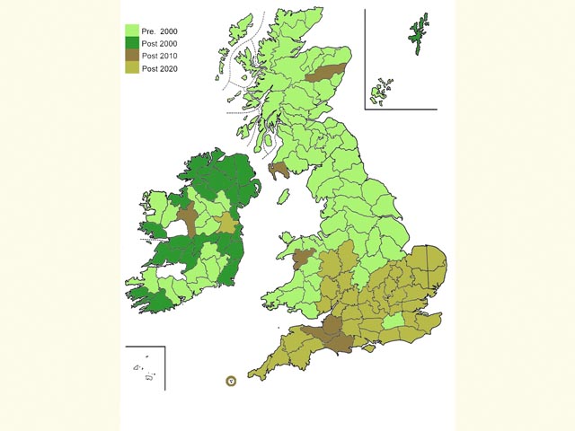  Distribution map Copyright Martin Evans 