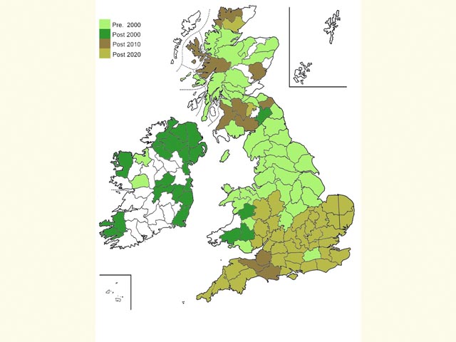  Distribution map Copyright Martin Evans 