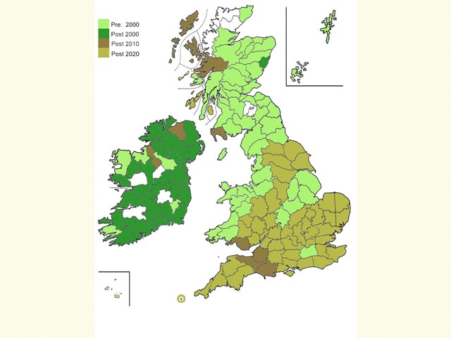  Distribution map Copyright Martin Evans 