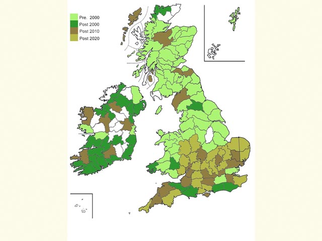  Distribution map Copyright Martin Evans 