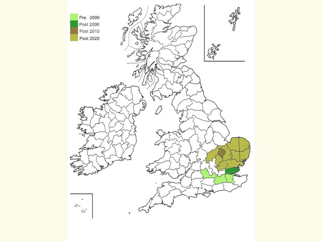  Distribution map Copyright Martin Evans 