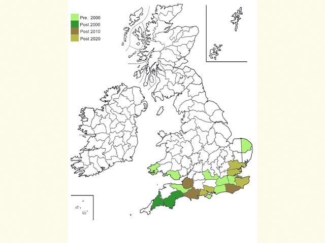  Distribution map Copyright Martin Evans 