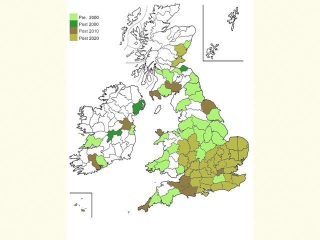  Distribution map Copyright Martin Evans 