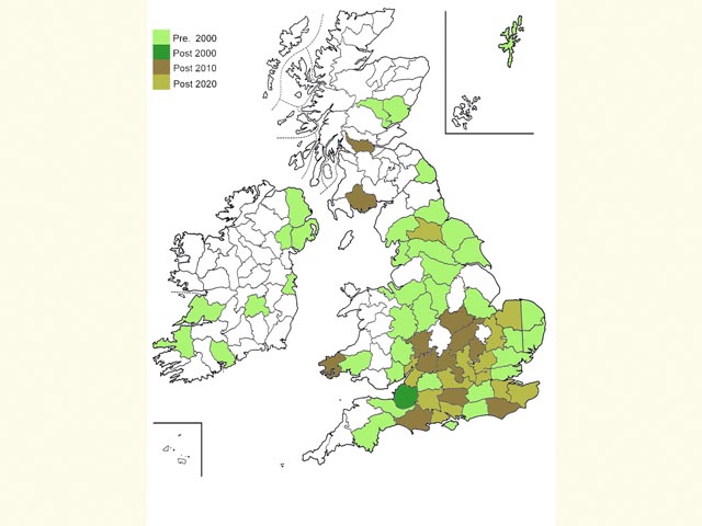  Distribution map Copyright Martin Evans 