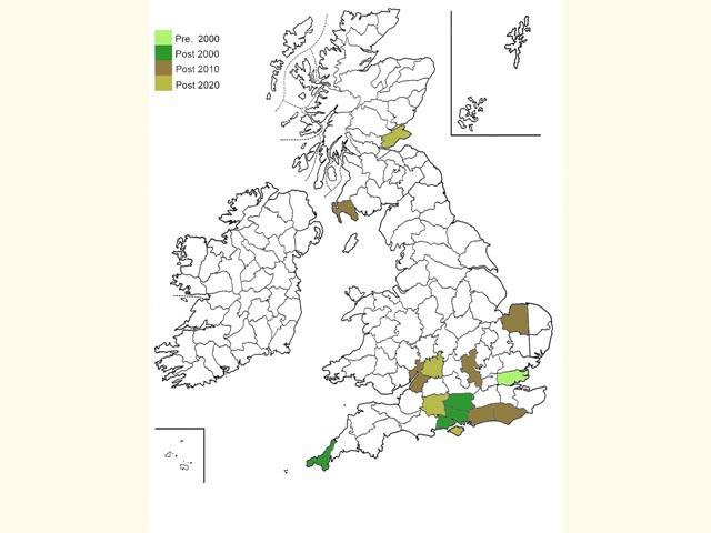  Distribution map Copyright Martin Evans 