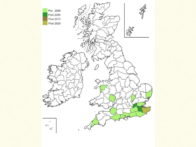  Distribution map Copyright Martin Evans 