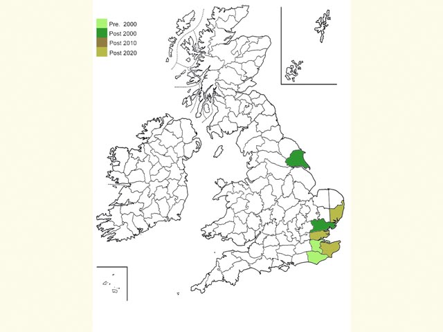  Distribution map Copyright Martin Evans 