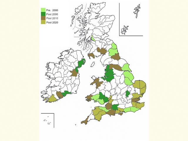  Distribution map Copyright Martin Evans 