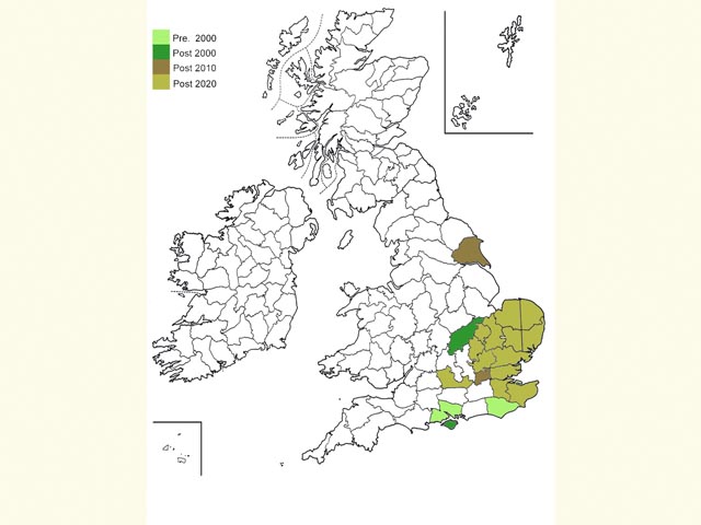  Distribution map Copyright Martin Evans 