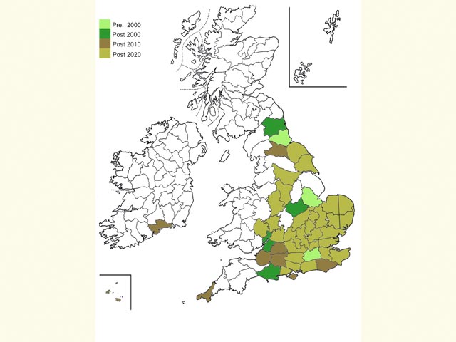  Distribution map Copyright Martin Evans 