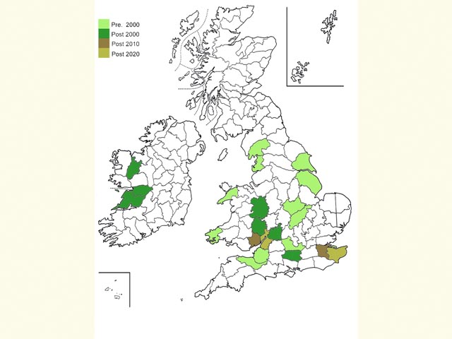  Distribution map Copyright Martin Evans 