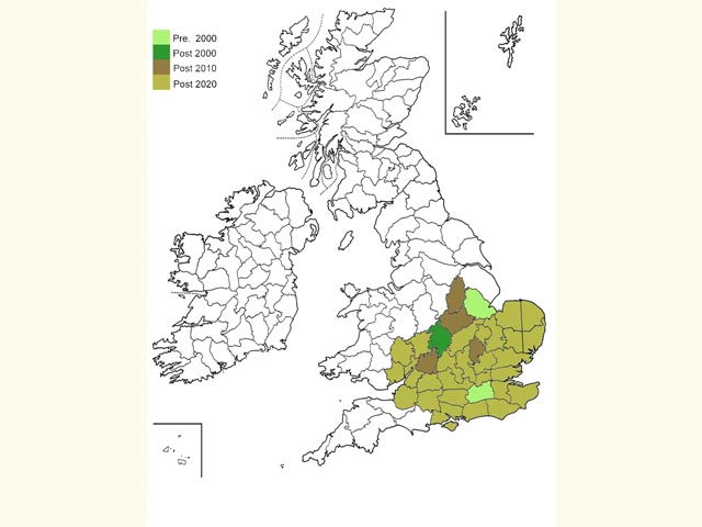  Distribution map Copyright Martin Evans 