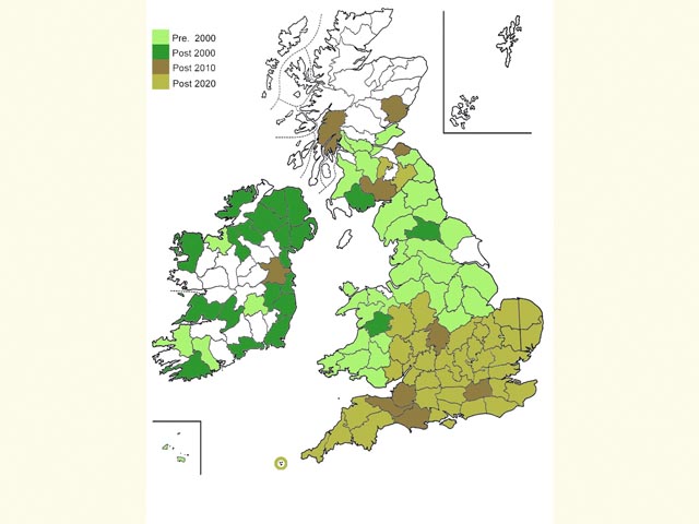  Distribution map Copyright Martin Evans 