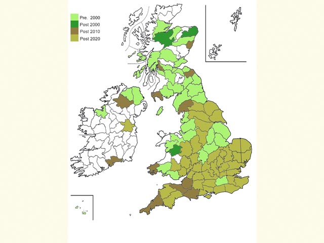  Distribution map Copyright Martin Evans 