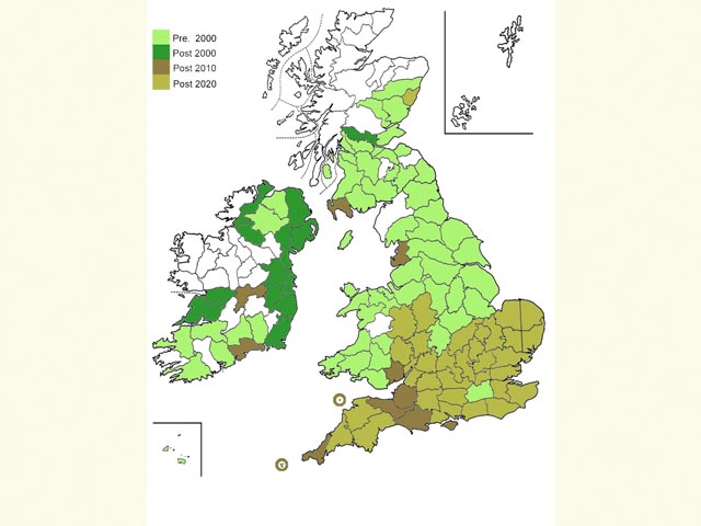  Distribution map Copyright Martin Evans 