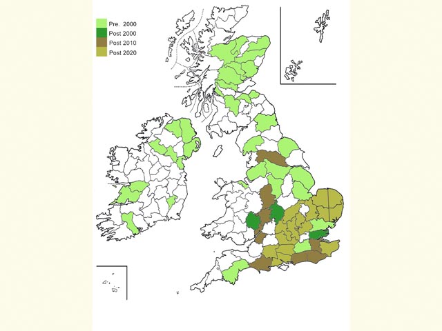  Distribution map Copyright Martin Evans 