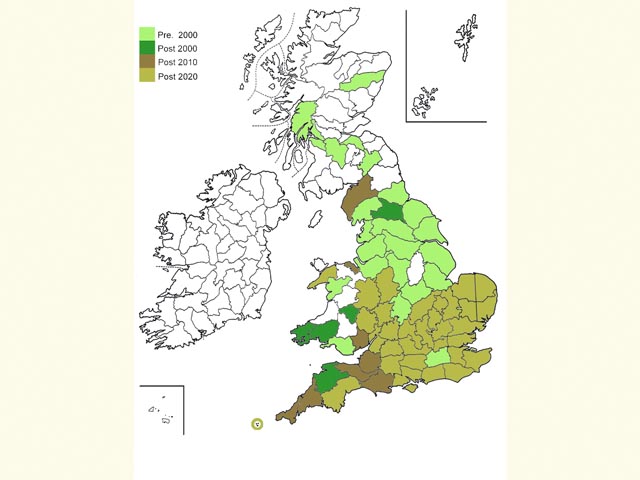  Distribution map Copyright Martin Evans 