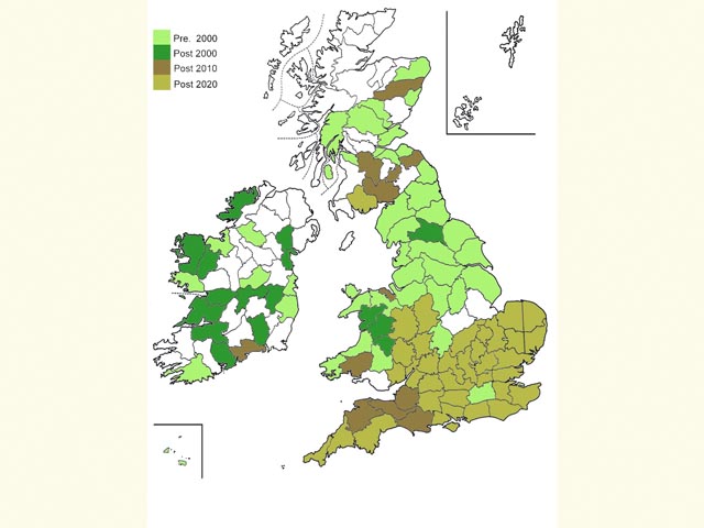  Distribution map Copyright Martin Evans 