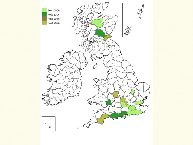  Distribution map Copyright Martin Evans 