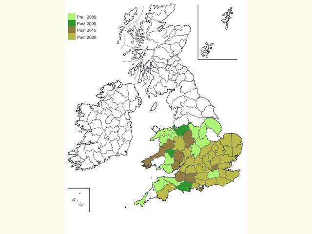  Distribution map Copyright Martin Evans 